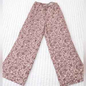 Rhythm Driftrr Floral Wide-Leg Pants. High Rise. Mauve. Size 4 USA.